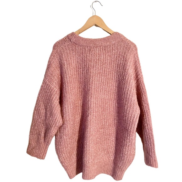 [F21] Oversized Marled Knit V-neck Cardigan (NWOT) - Picture 2 of 2